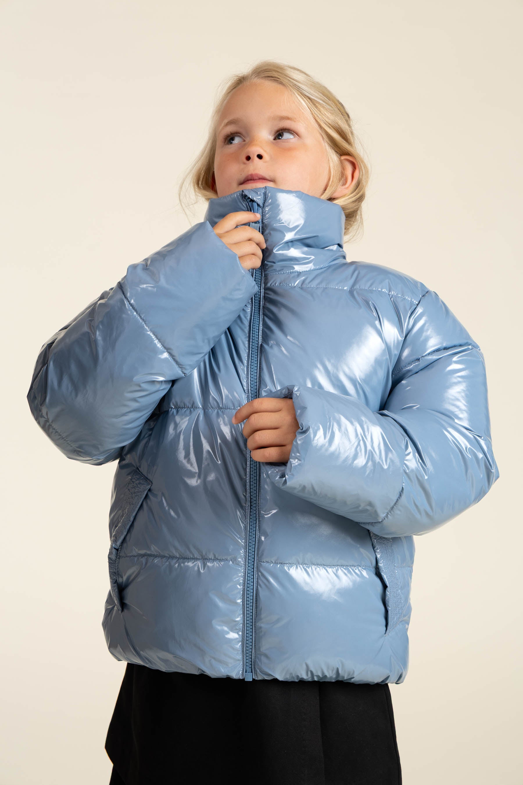 Shiny Puffer Jacket - Tween - Blue | 100533 Violet