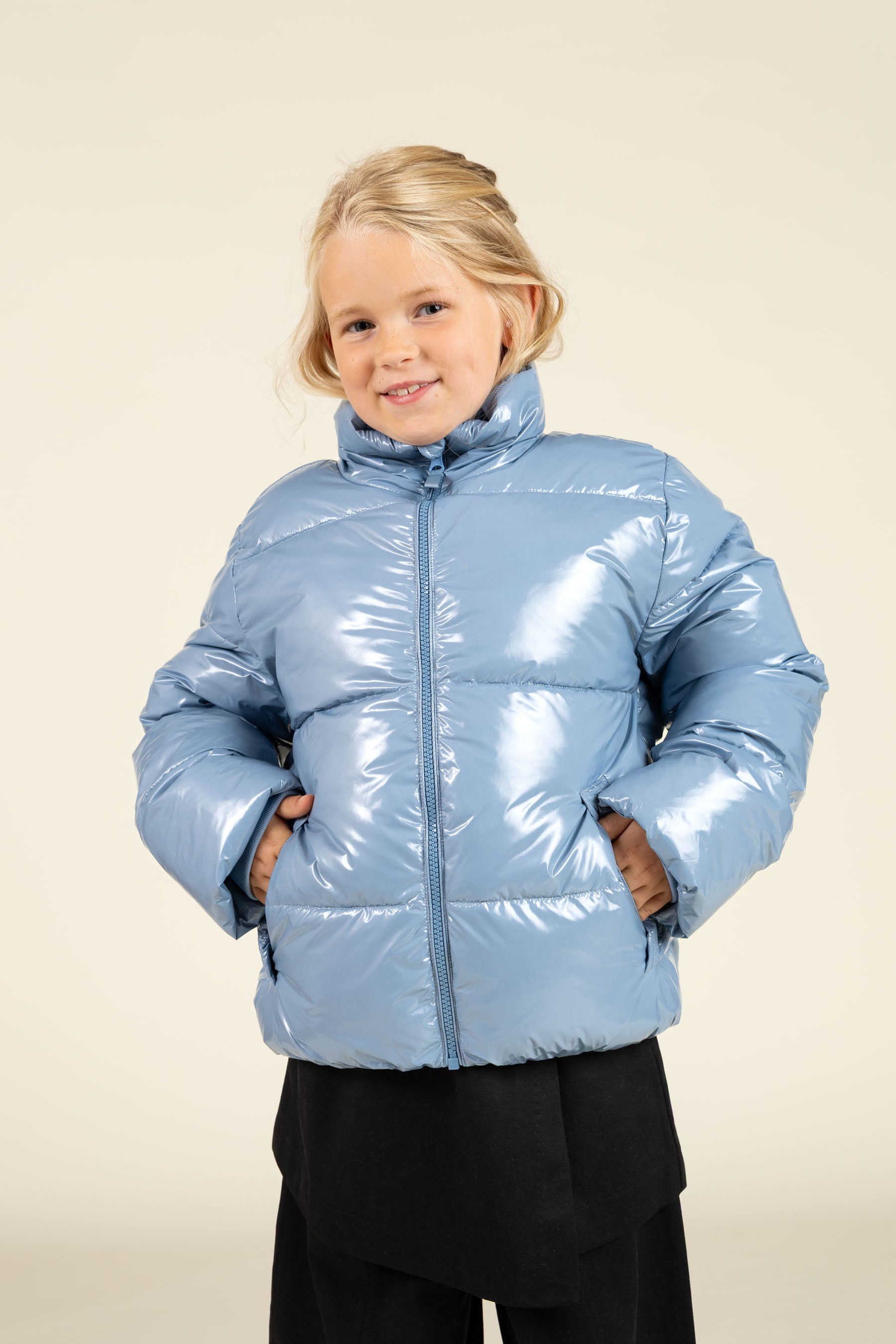 Shiny Puffer Jacket - Tween - Blue | 100533 Violet
