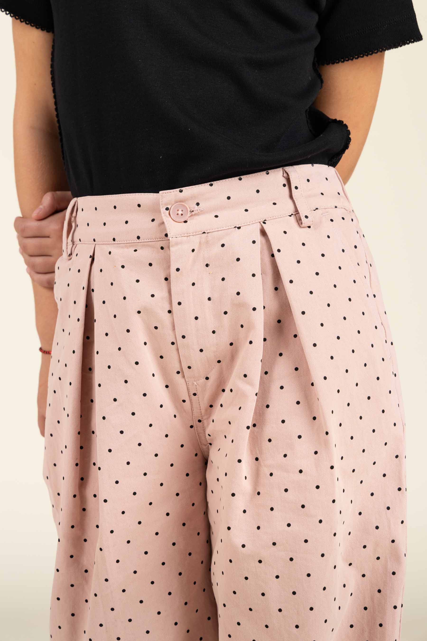 Twill trousers with Dot - Tween - Rose | 100613 Iris