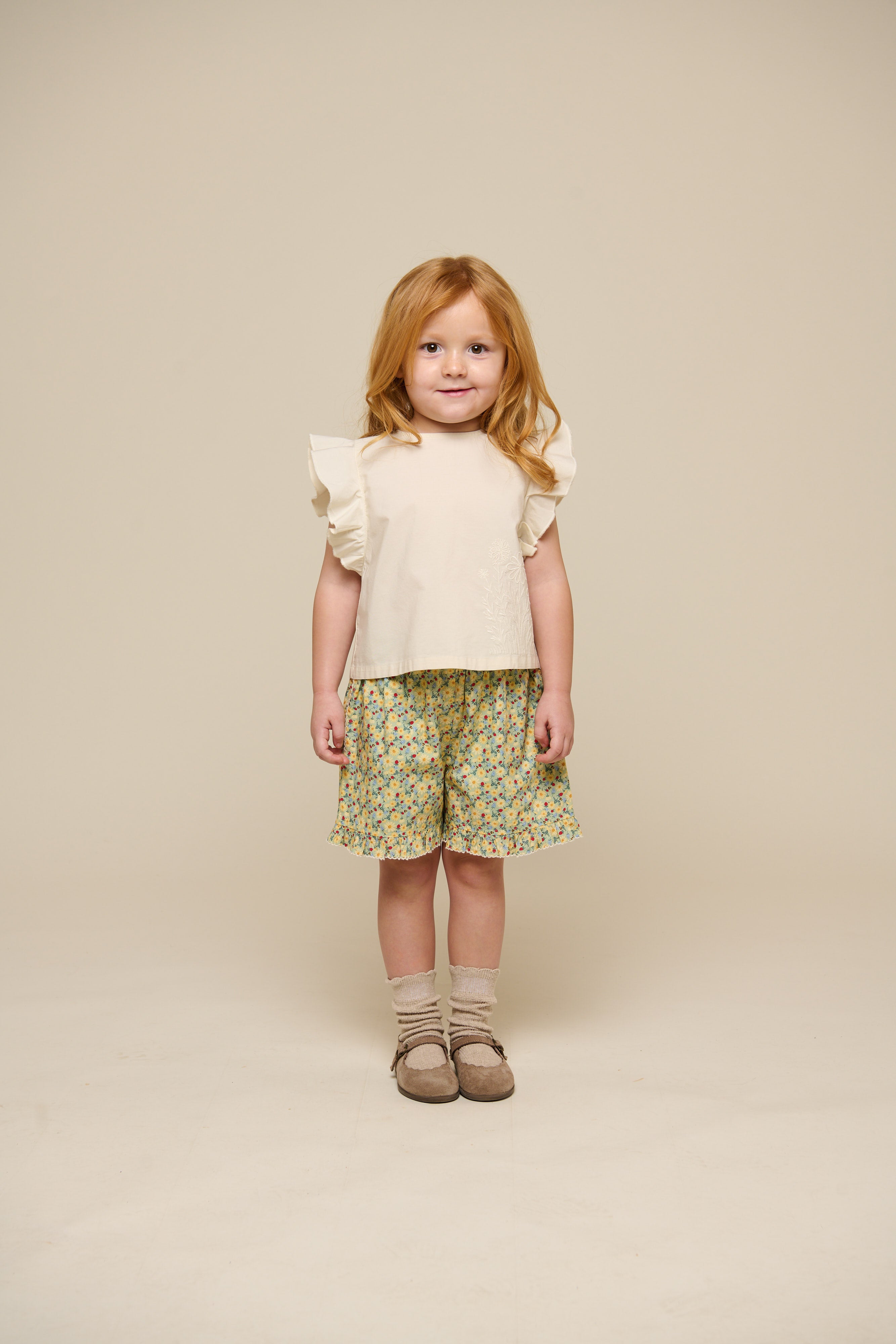 Poplin Blouse with Embroidery - Kids - Offwhite | 101043 Barbara