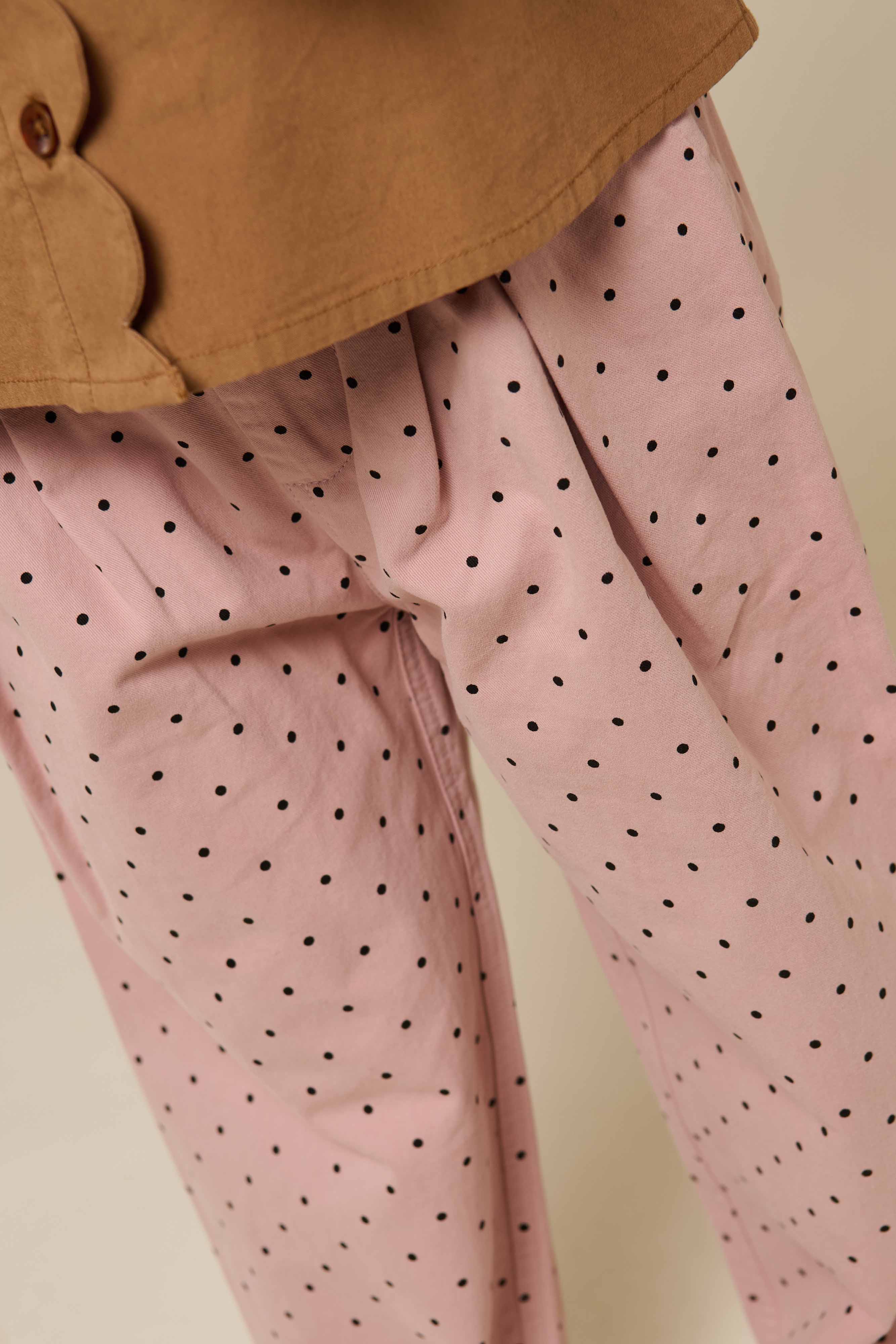 Twill trousers with Dot - Kids - Rose | 100612 Iris
