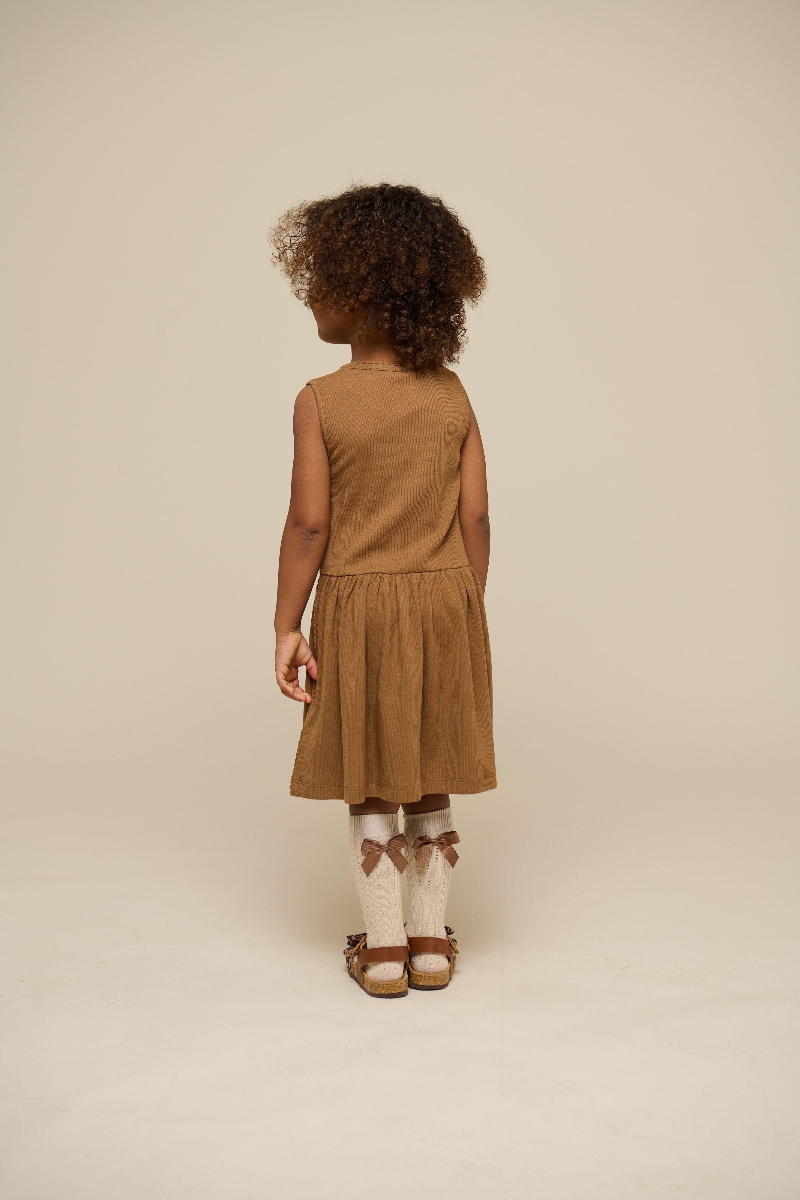 Modal Rib Sleeveless Dress - Kids - Coconut | 101297 Lottie