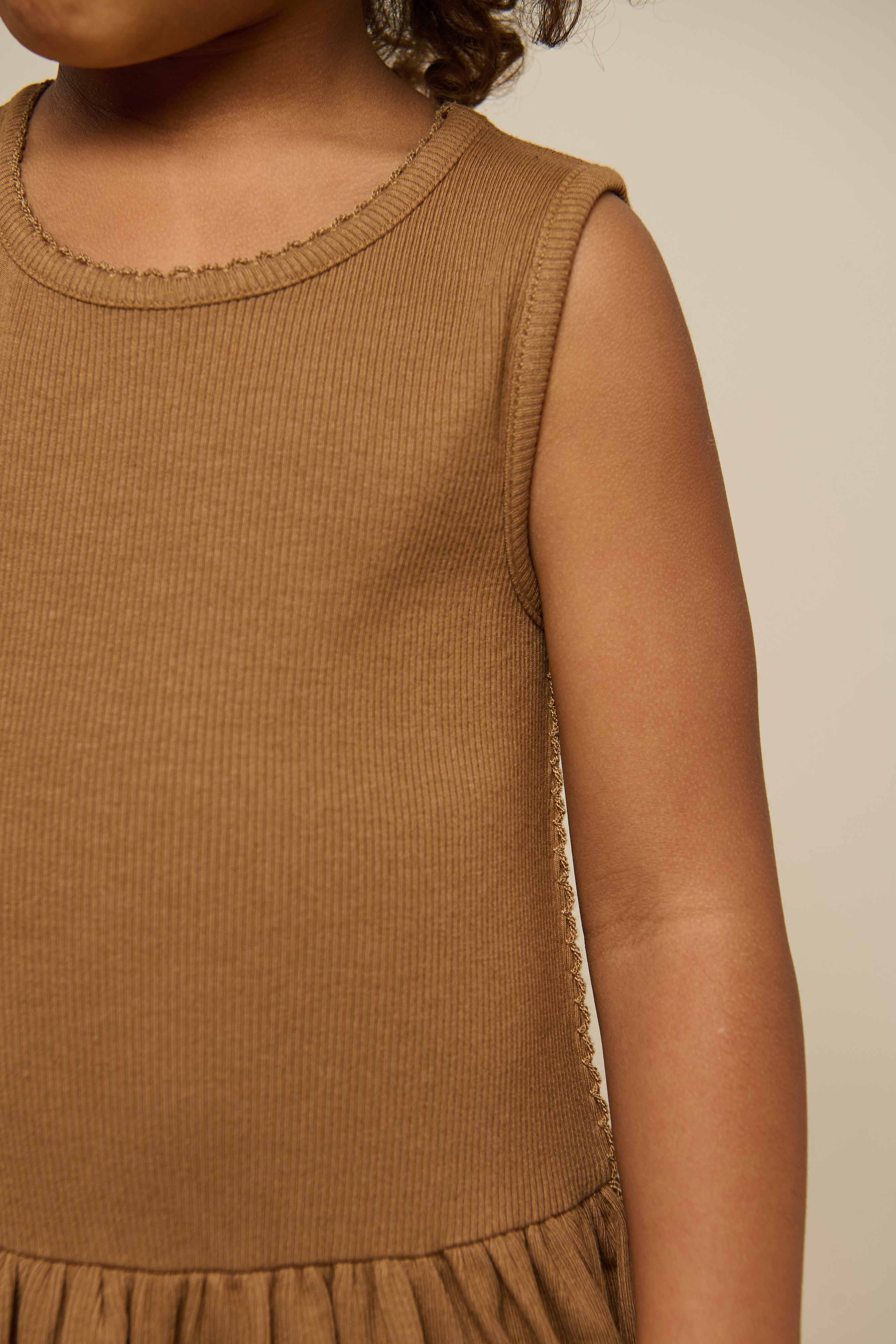 Modal Rib Sleeveless Dress - Kids - Coconut | 101297 Lottie
