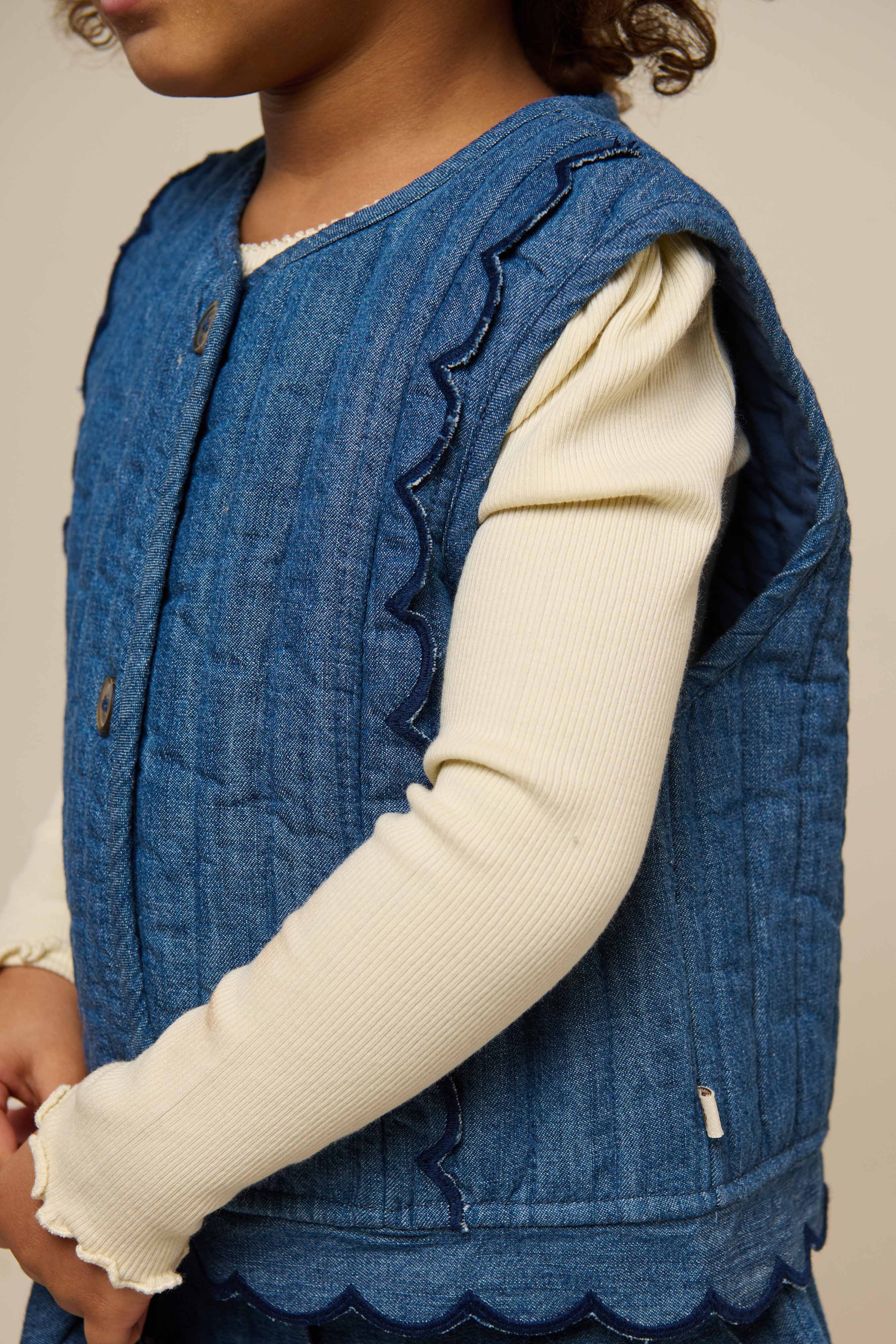 Modal Rib Long Sleeved T-shirt - Kids - OffWhite | 101312 Lottie