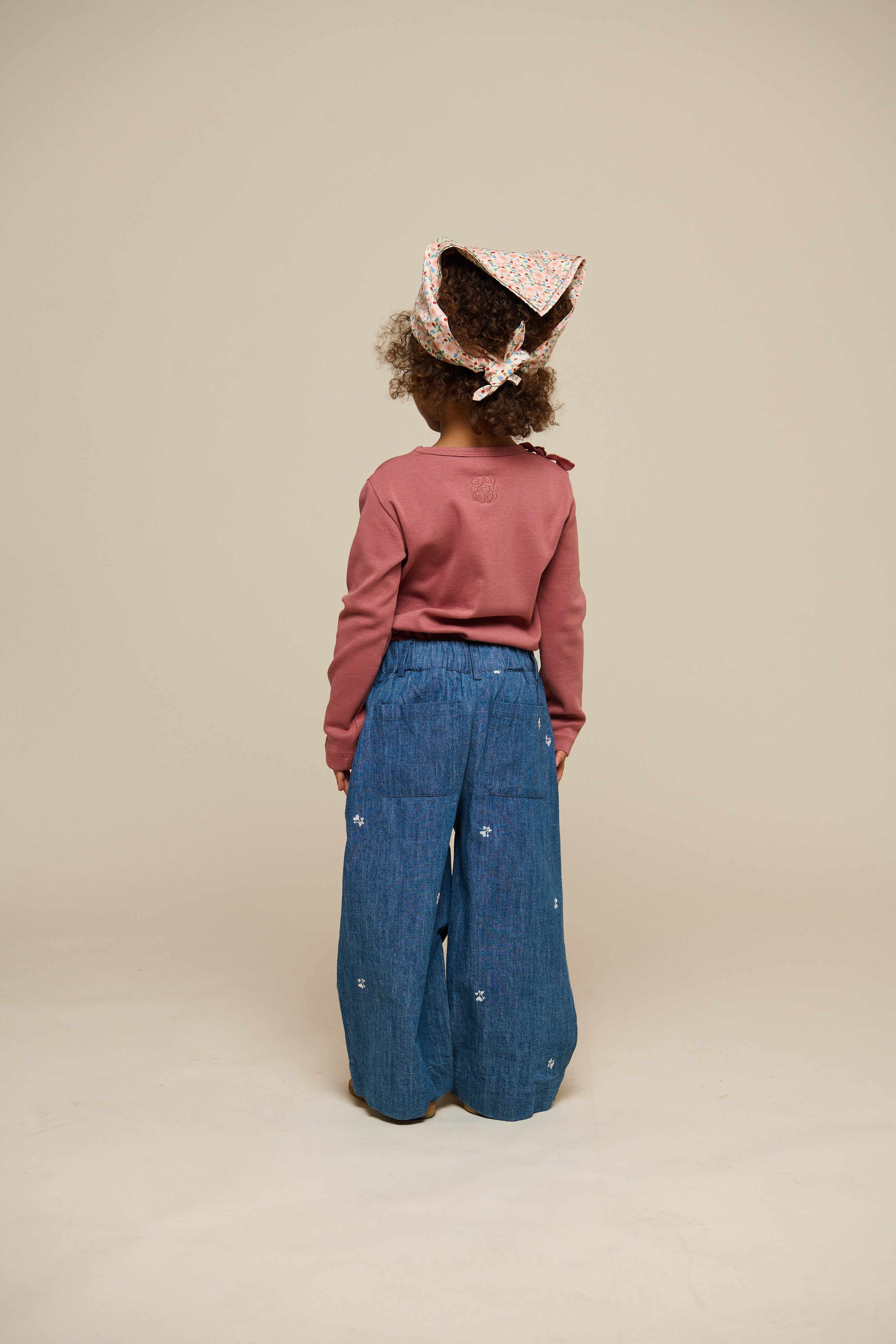 T-shirt with Flower Application - Kids - Old Rose | 101233 Sarah