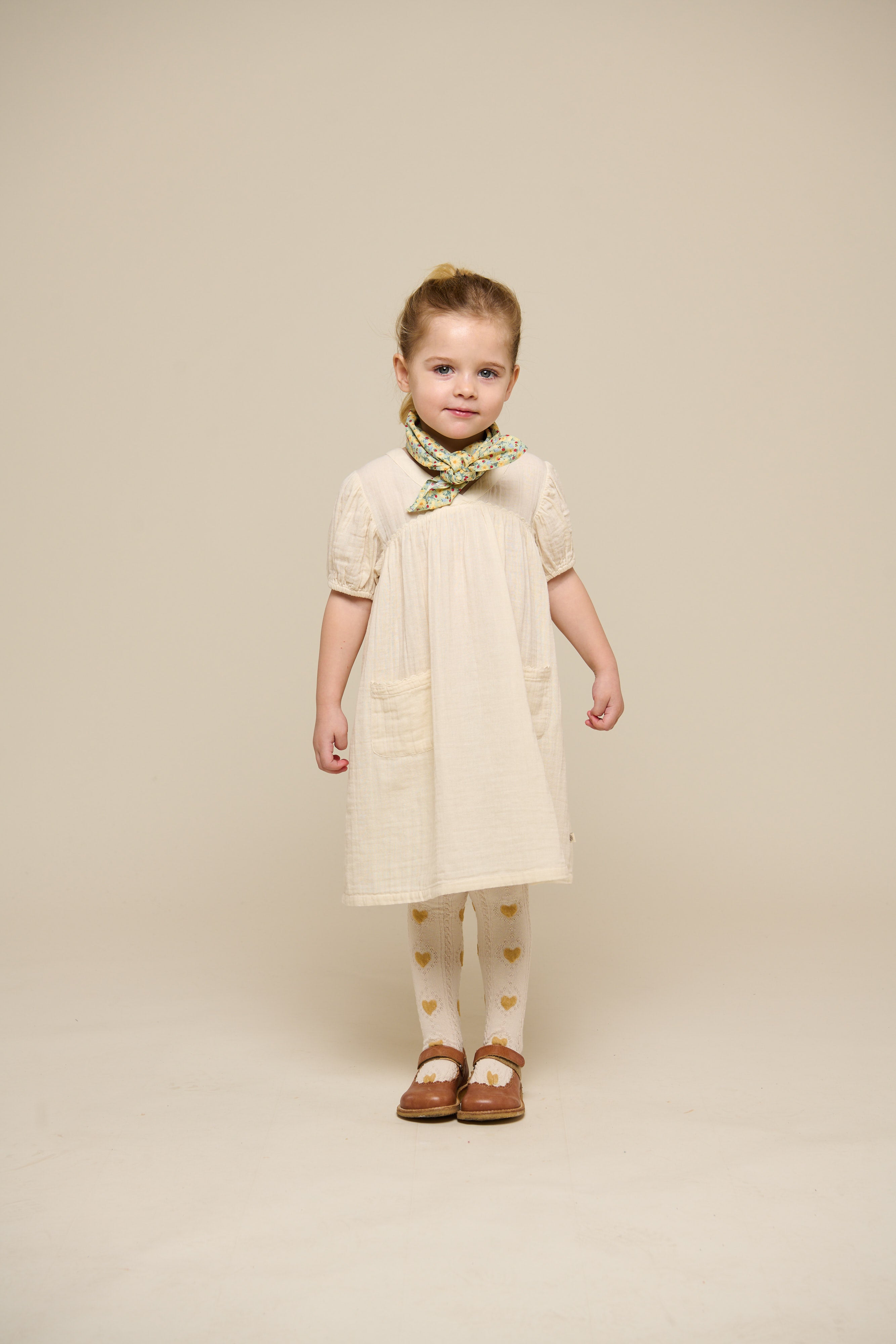 Gauze Dress - Kids - Off White | 100914 Jasmine