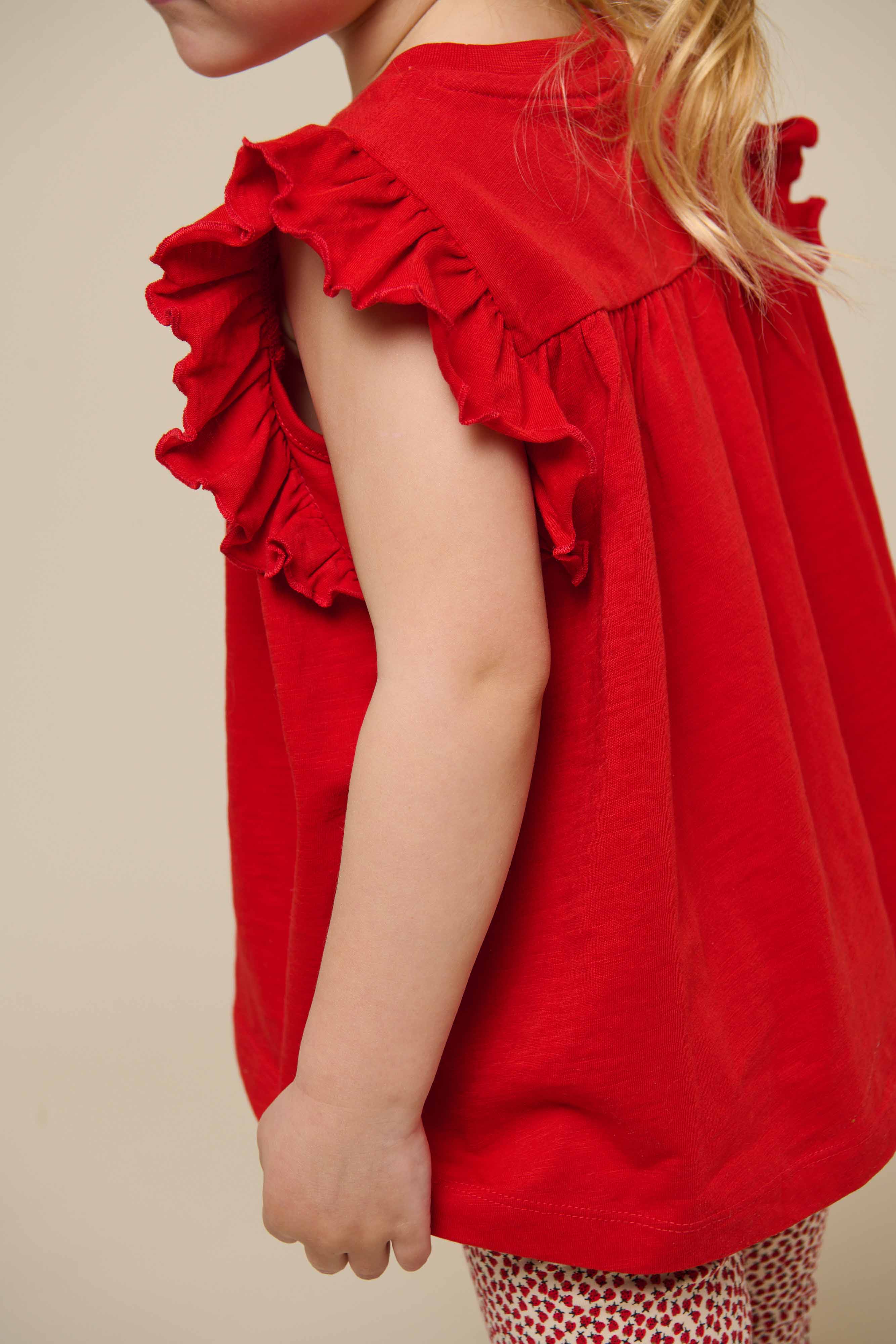 Jersey Blouse - Kids - Cherry Red | 101328 Lucia