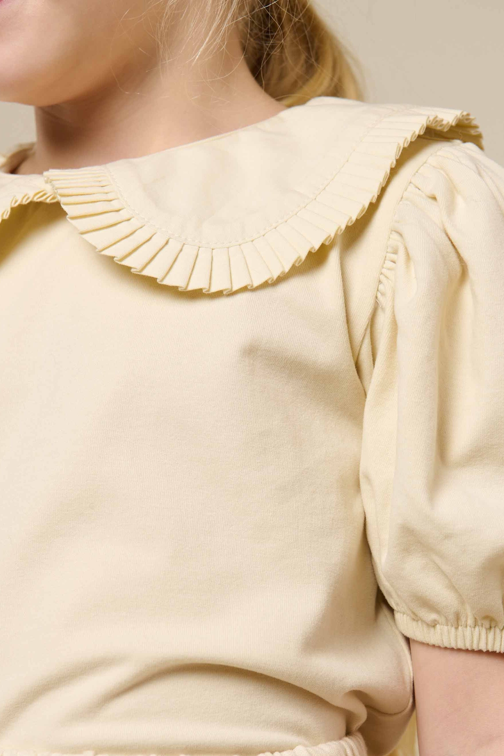 Jersey Blouse with Collar - Kids - OffWhite | 101277 Nini