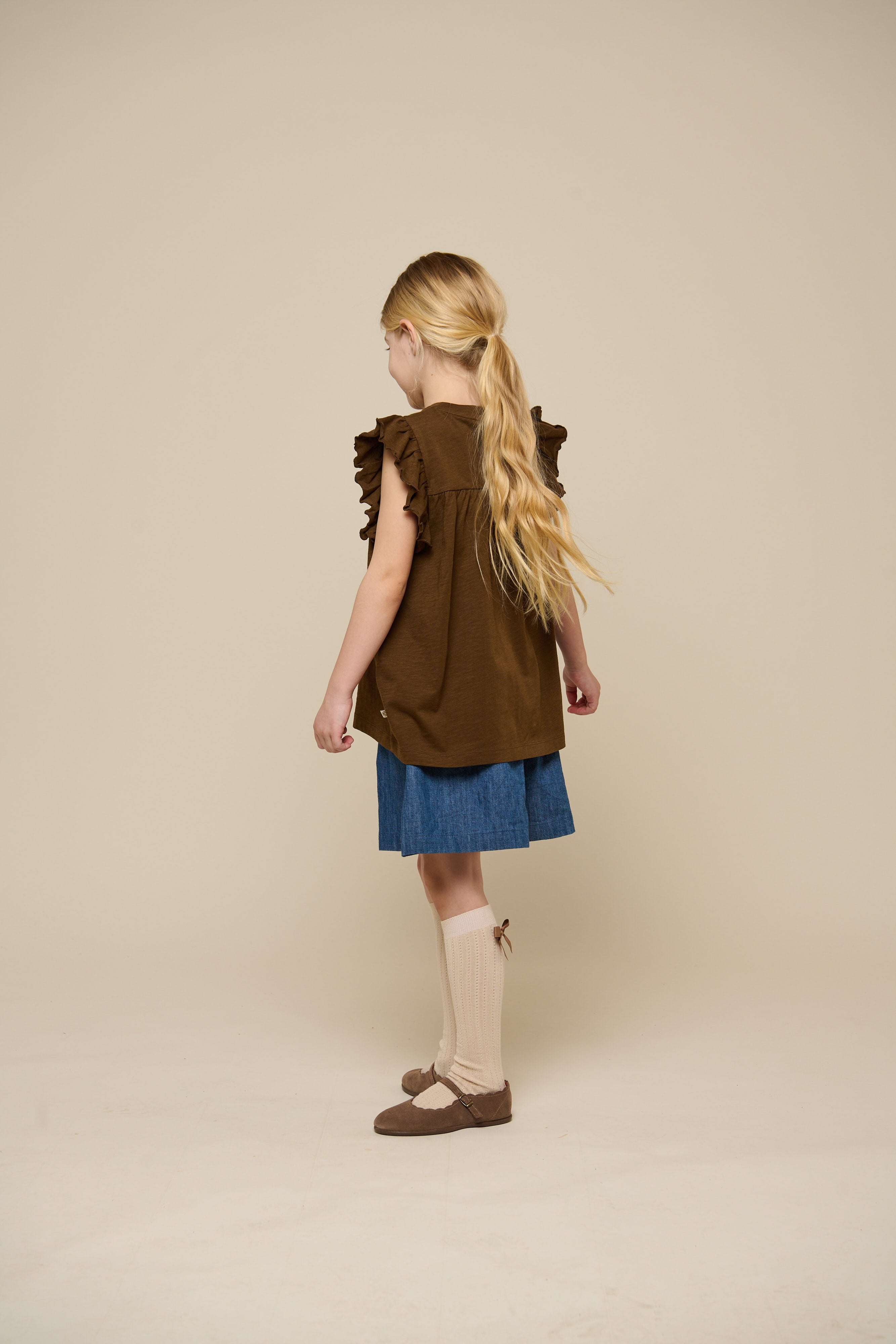 Jersey Blouse - Tween - Dark Brown | 101333 Lucia