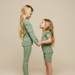 Modal Rib Leggings - Tween - Dusty Green | 101327 Lottie