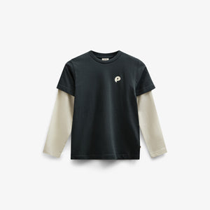 Double Sleeve Boxy T-shirt - Tween - Forest Green | 100841 Alex
