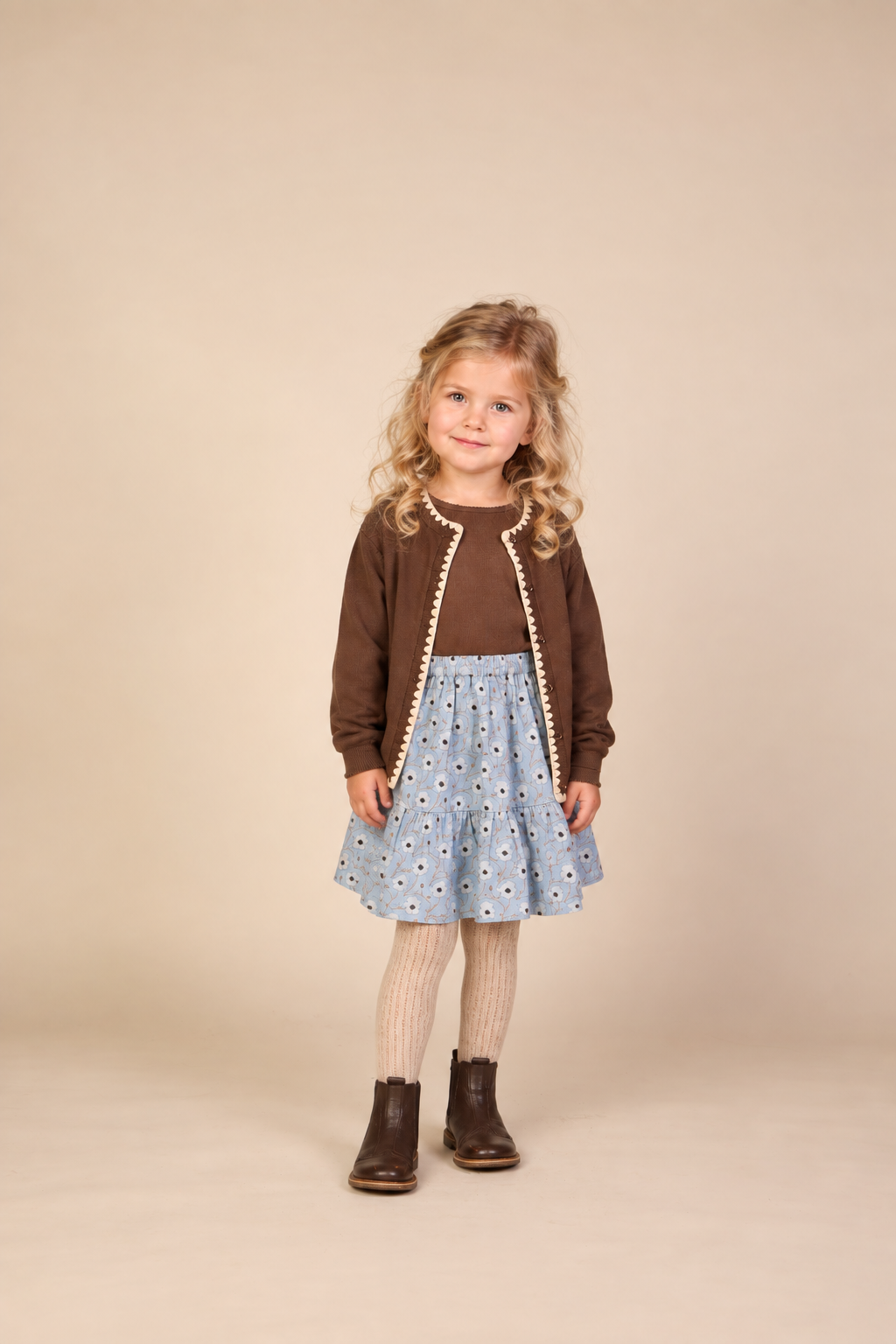 Ribbed Modal-Blend Long-Sleeve T-Shirt - Kids - Brown | 101557 Lottie