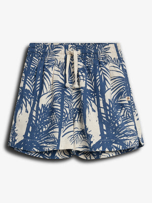 Linen Tropical Shorts - Tween - Blue | 100397 Mateo