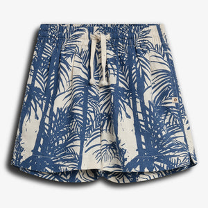 Linen Tropical Shorts - Blue | 100108 Mateo