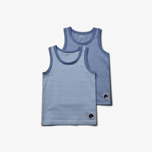 Striped undershirt 2-pack - Blue | 100154 Carlo