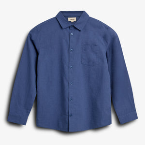 Linen Shirt - Tween - Dusty Cobalt | 100171 Pelle
