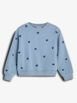 Sweatshirt with Embroidery - Tween - Blue | 100414 Liva