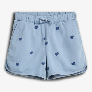Sweat Shorts with Embroidery - Tween - Blue | 100197 Liva