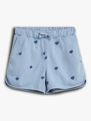 Sweat Shorts with Embroidery - Tween - Blue | 100197 Liva