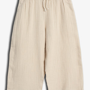Muslin Cropped Trousers - Light Beige | 100241 Ella