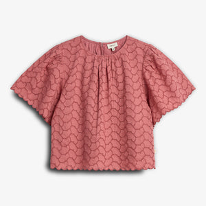 Butterfly Embroidery Blouse - Tween - Blush | 100435 Karla