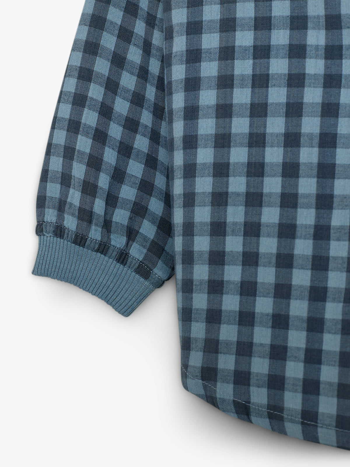 Gingham Cotton Shirt - Little - Blue