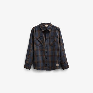 Checked Flannel Shirt - Tween - Navy Check | 100528 Henry