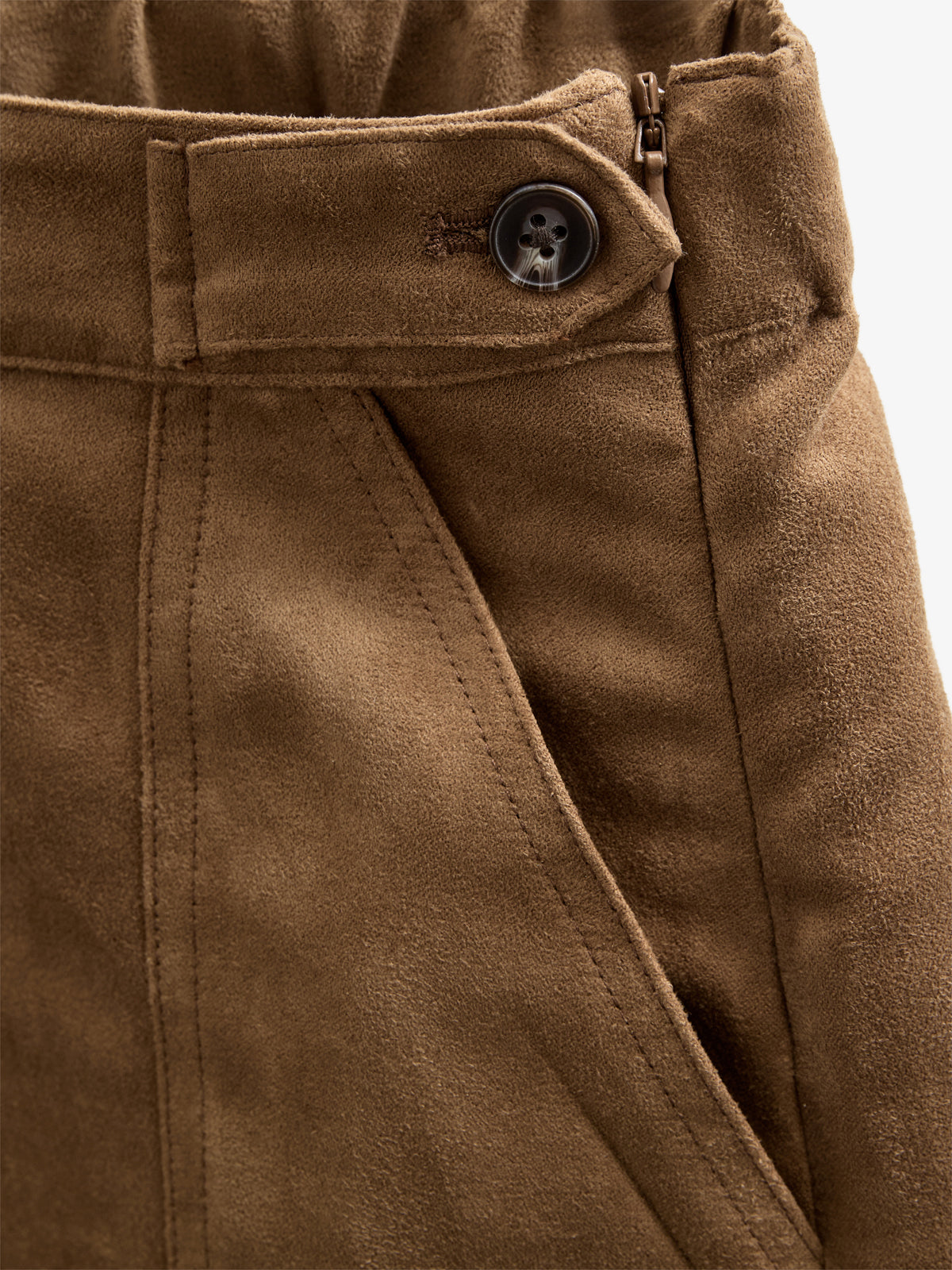 Faux Suede Skirt - Tween - Coffee | 100593 Selene