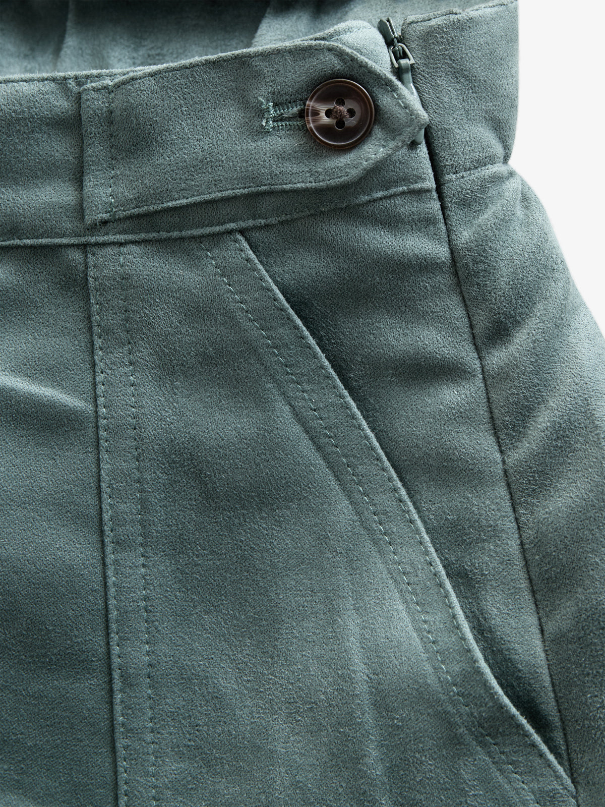 Faux Suede Skirt - Tween - Dark Green | 100595 Selene