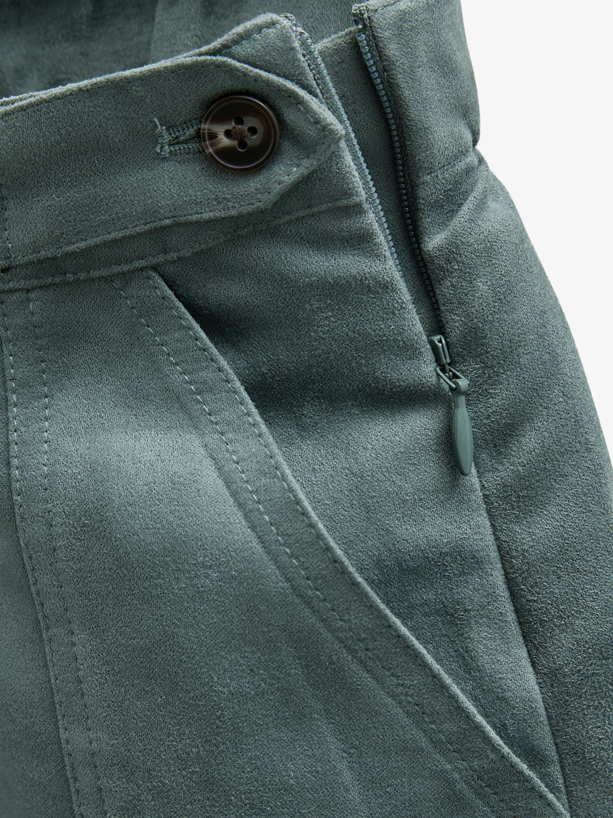 Faux Suede Skirt - Tween - Dark Green | 100595 Selene