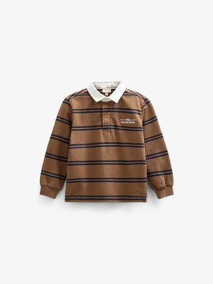 Polo Sweatshirt - Tween - Coffee / Navy | 100645 Grant