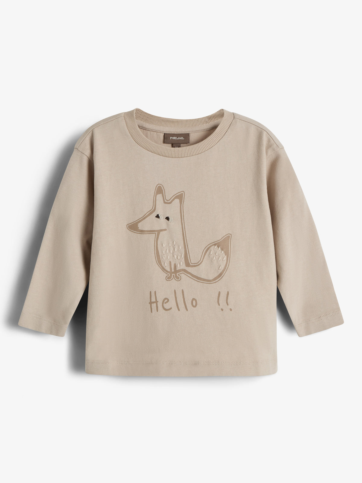 Foxie Long Sleeved T-shirt - Little - Beige