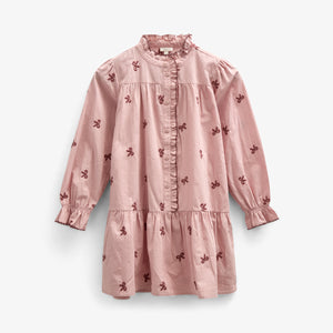 Poplin Dress with Embroidery - Tween - Rose | 100682 Adison