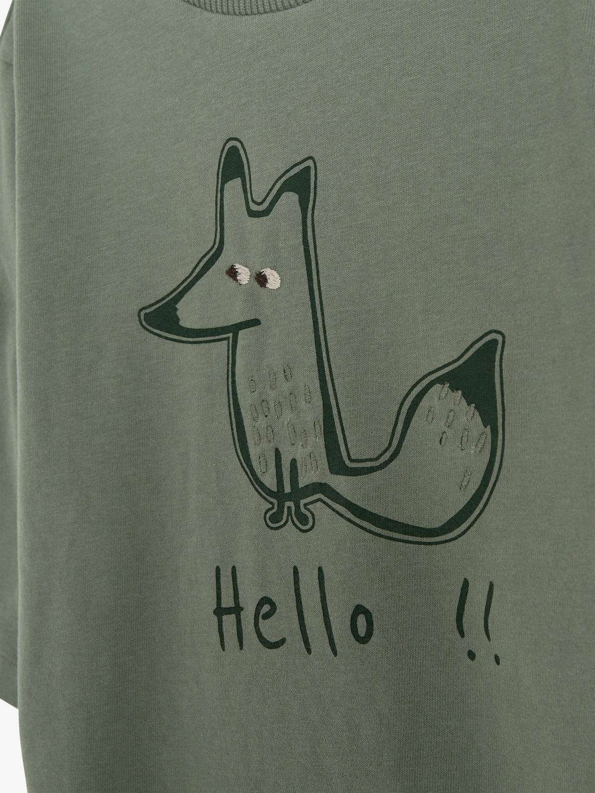 Foxie Long Sleeved T-shirt - Little - Green