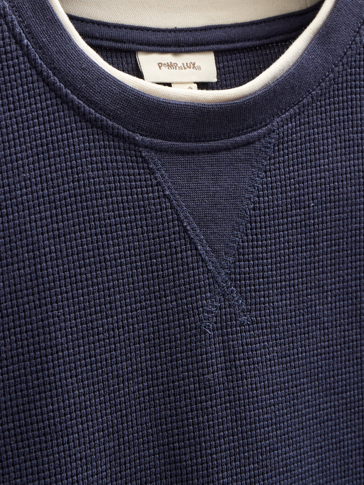 Textured Short Sleeve T-Shirt - Tween - Navy | 100710 Malthe