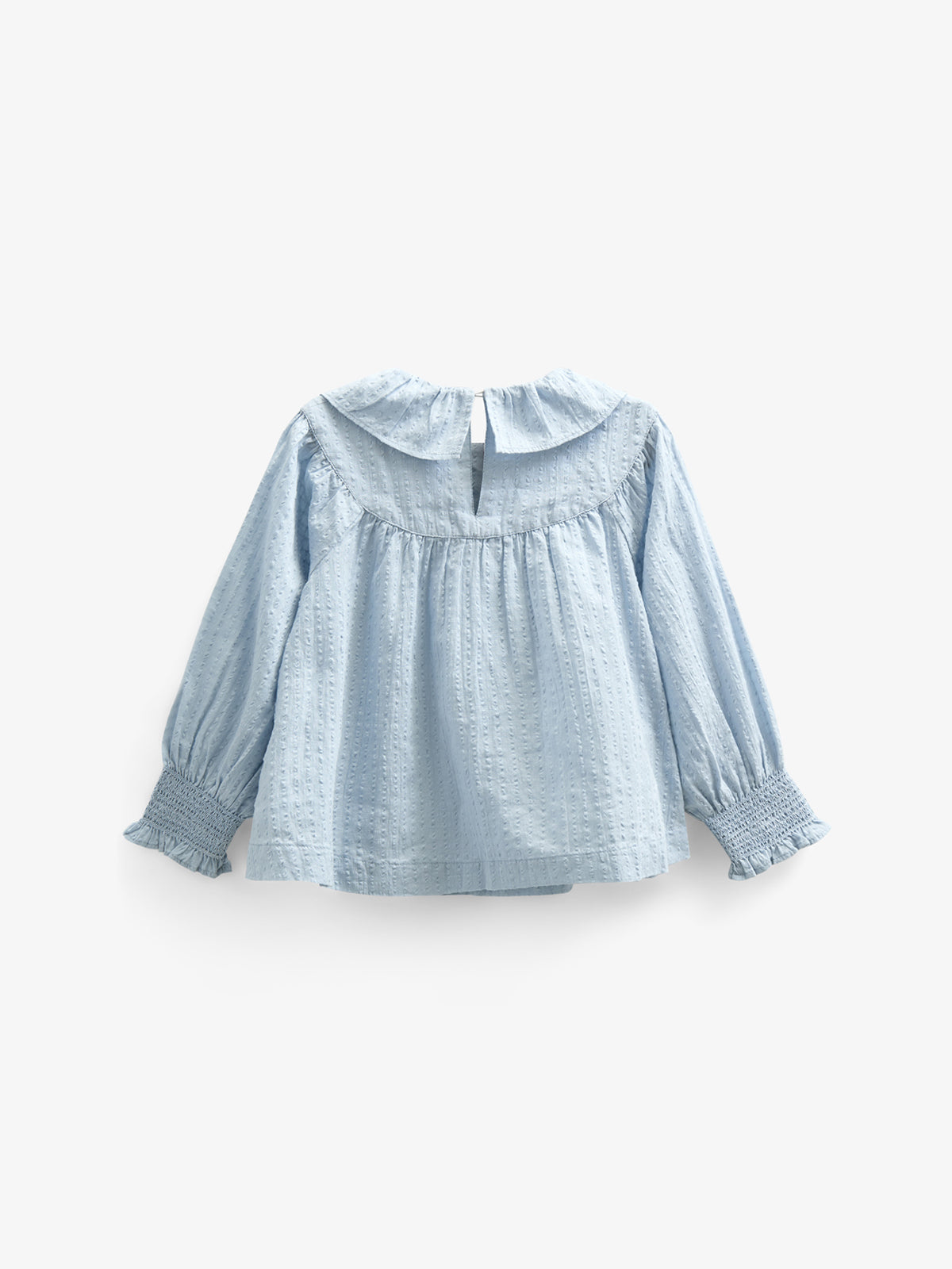Cotton Blouse with Collar - Kids - Light Blue | 100885 Claire