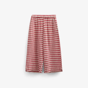 Checked Cotton Trousers - Tween - Cherry Red | 100907 Bonnie