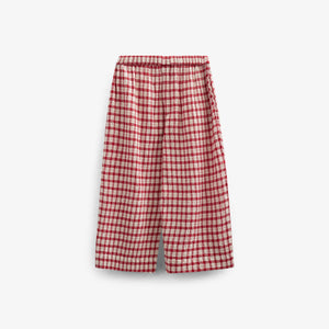 Checked Cotton Trousers - Tween - Cherry Red | 100907 Bonnie