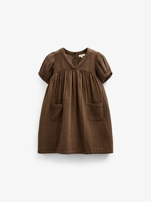 Gauze Dress - Kids - Dark Brown | 100913 Jasmine