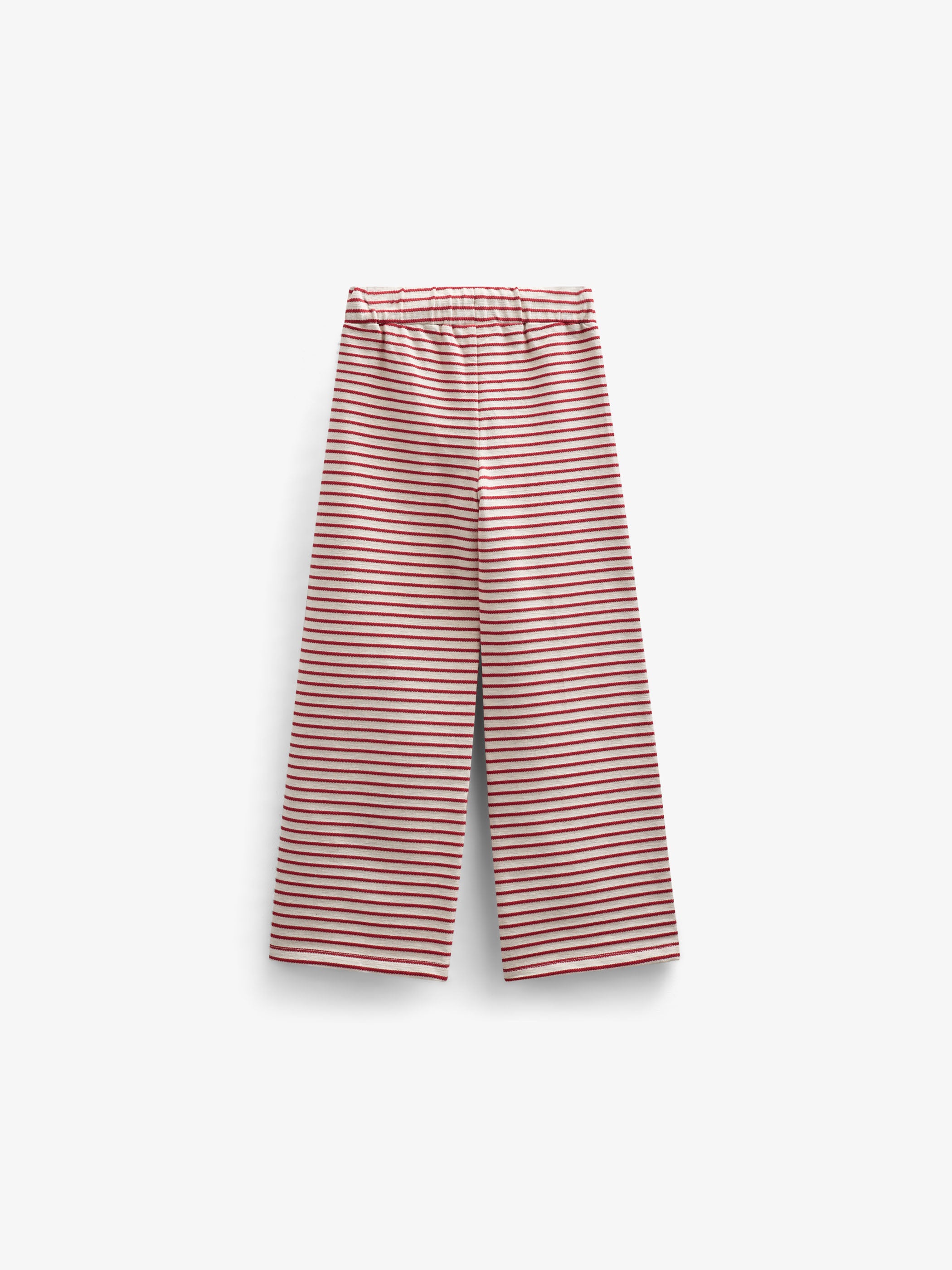 Striped Wide-leg Jersey Trousers - Tween - Cherry Red | 100996 Emmie