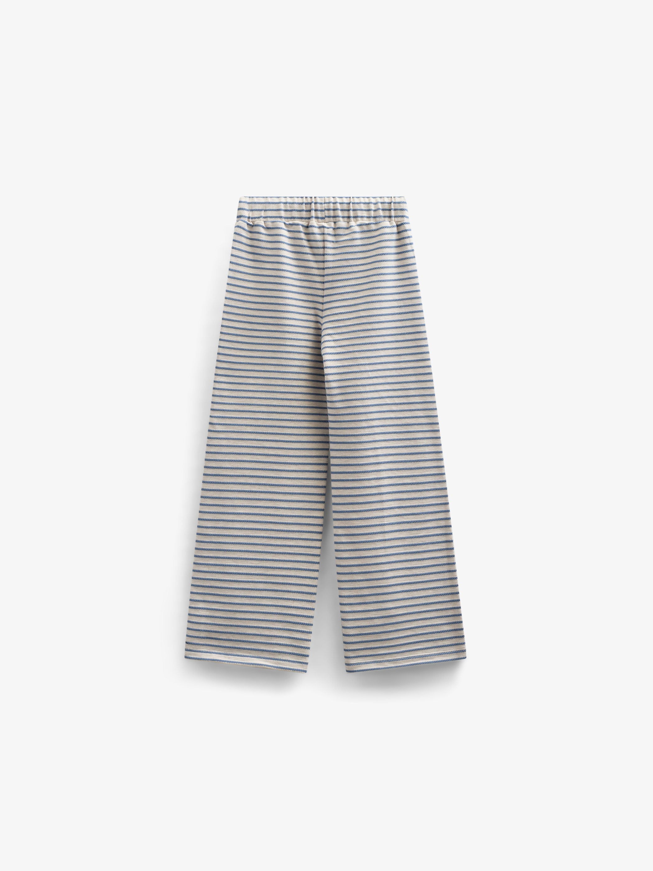 Striped Wide-leg Jersey Trousers - Tween - Blue | 100998 Emmie