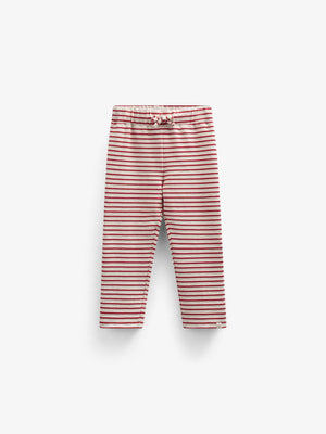 Striped Jersey Trousers - Kids - Cherry Red | 100999 Emmie
