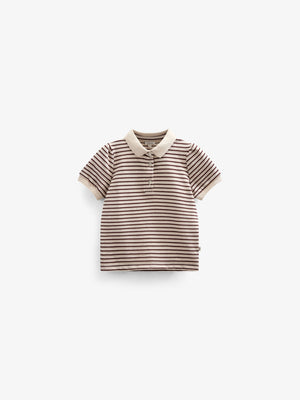 Striped Jersey Polo - Kids - Brown | 101004 Emmie