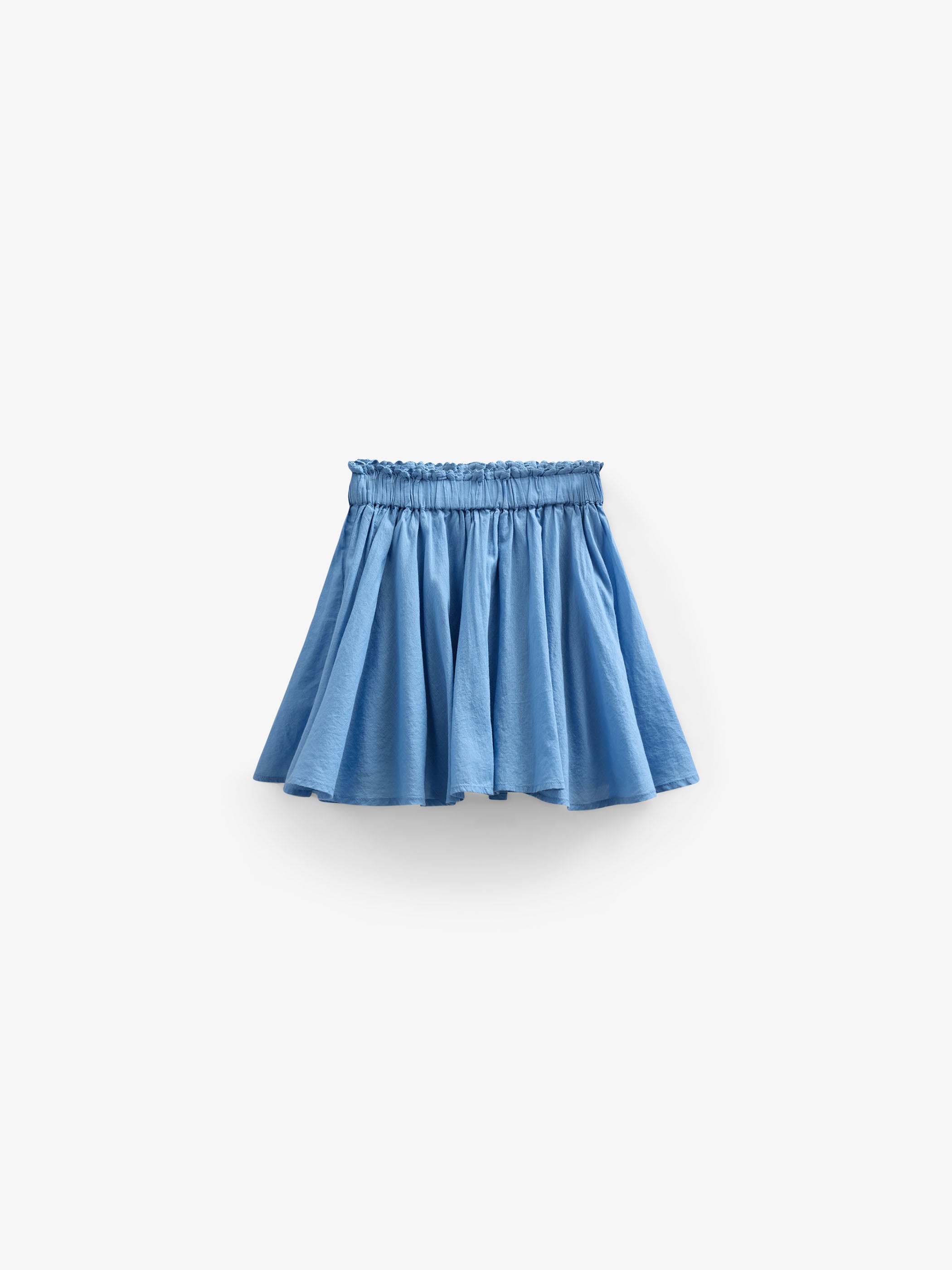 Cotton Skirt with Ric Rac Frill - Kids - Dusty Blue | 101039 Alma