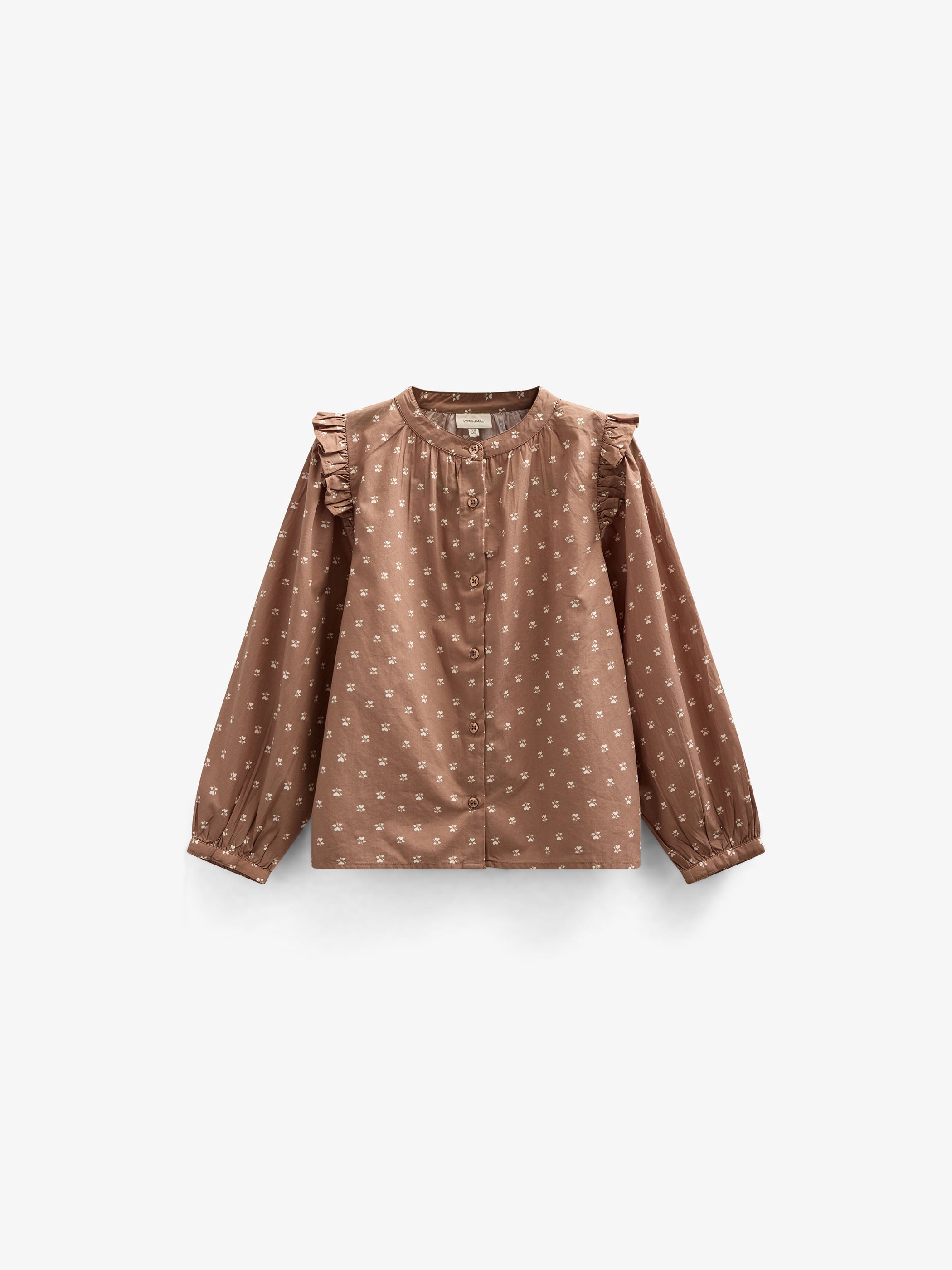 Printed Poplin Shirt Blouse - Kids - Coconut | 101057 Camilla