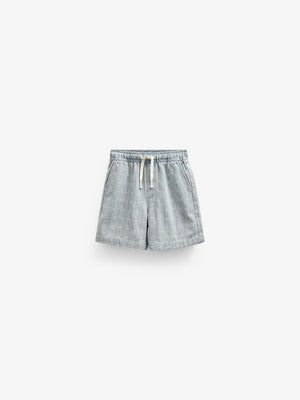 Baggy Jacquard Denim Shorts - Kids - Blue Denim | 101059 Kyle