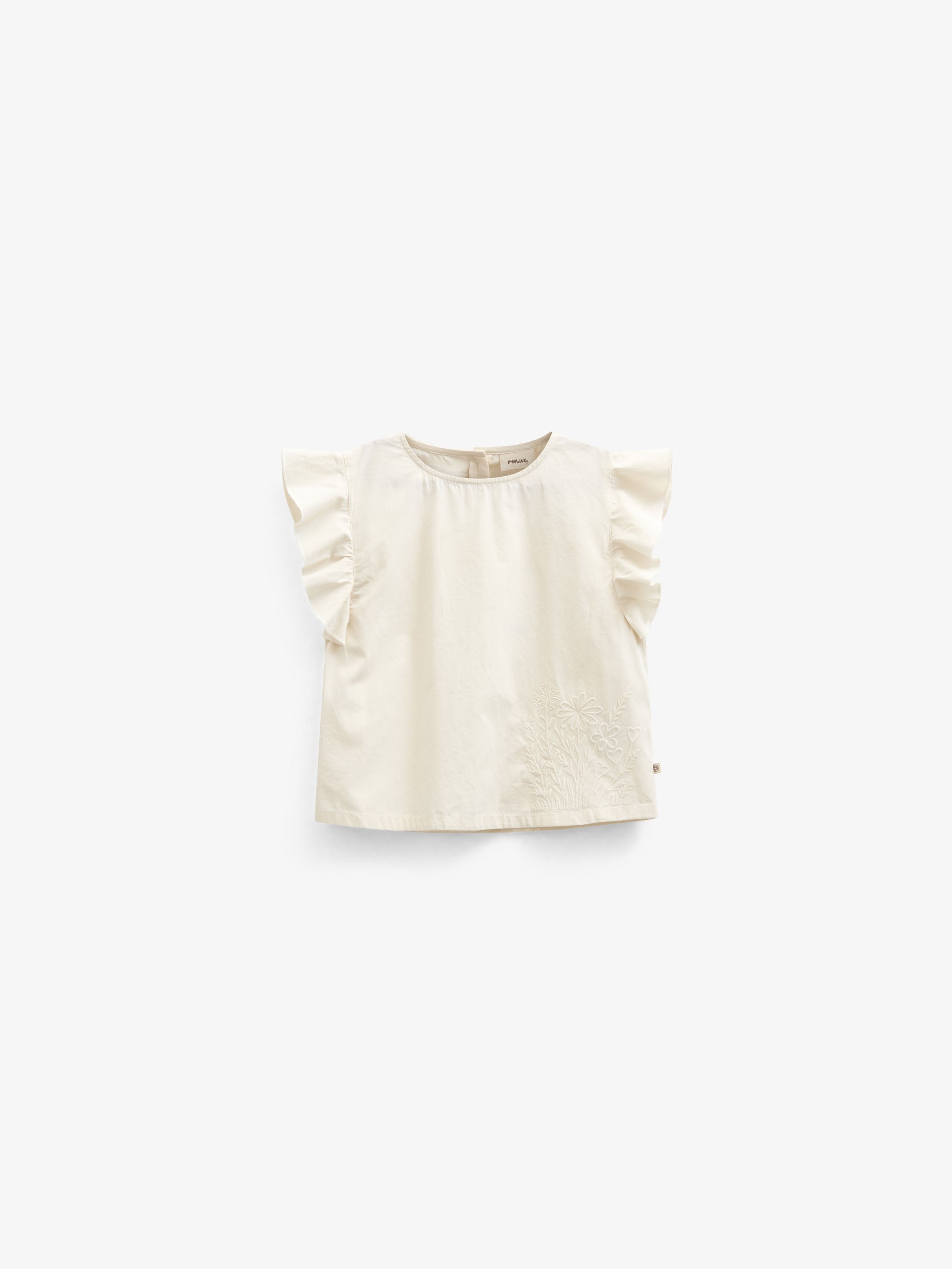 Poplin Blouse with Embroidery - Tween - Offwhite | 101074 Barbara