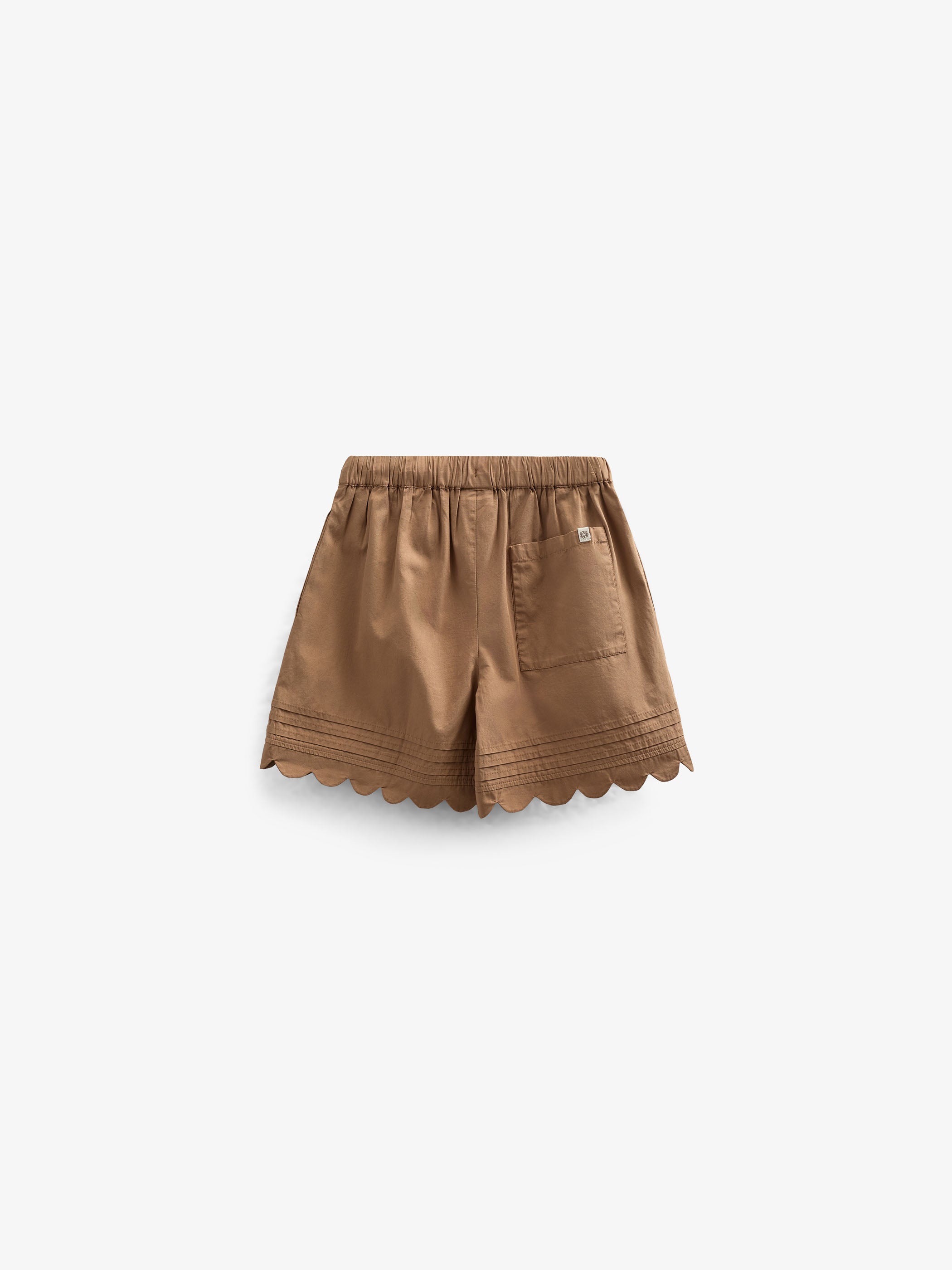 Poplin Shorts with Scallop Edge - Tween - Coconut | 101075 Joy