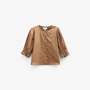 Poplin Blouse with Scallop Edge - Tween - Coconut | 101077 Joy