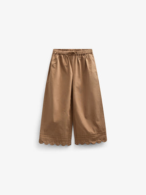 Poplin Trouser with Scallop Edge - Kids - Coconut | 101048 Joy